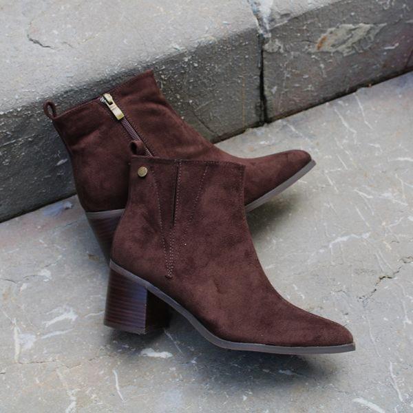 Botines Tacón Antelina isteria