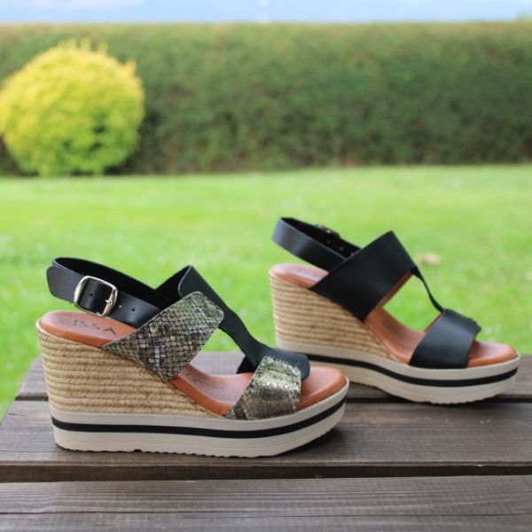 Sandalias Cuña Issa Miel