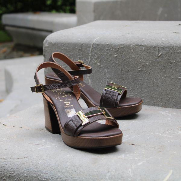 Sandalias Tacón Marrón Oh My Sandals 