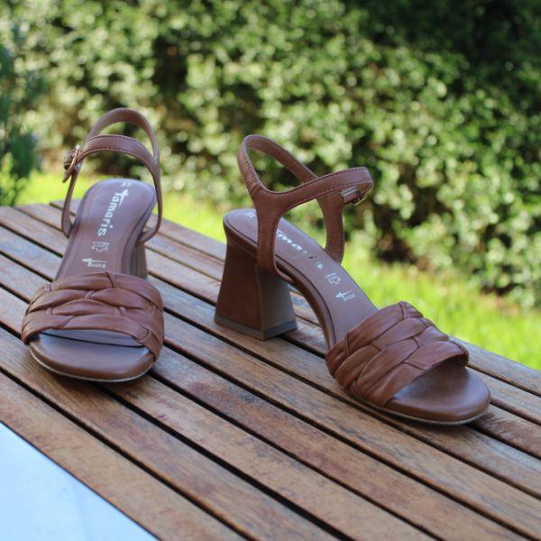 Sandalias Tacón Piel Tamaris 