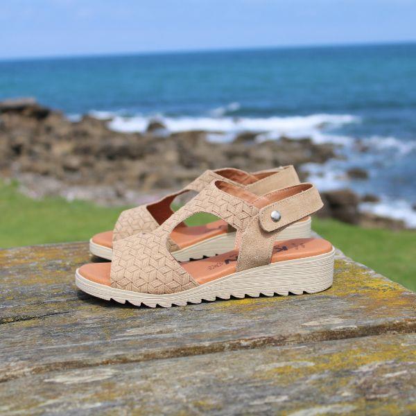 Sandalias Piel Planta Gel Kamina 