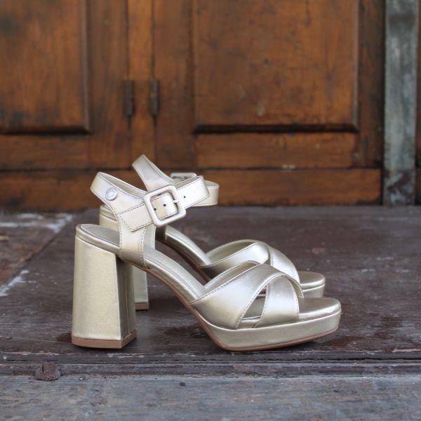 Sandalias Tacón Refresh Oro 